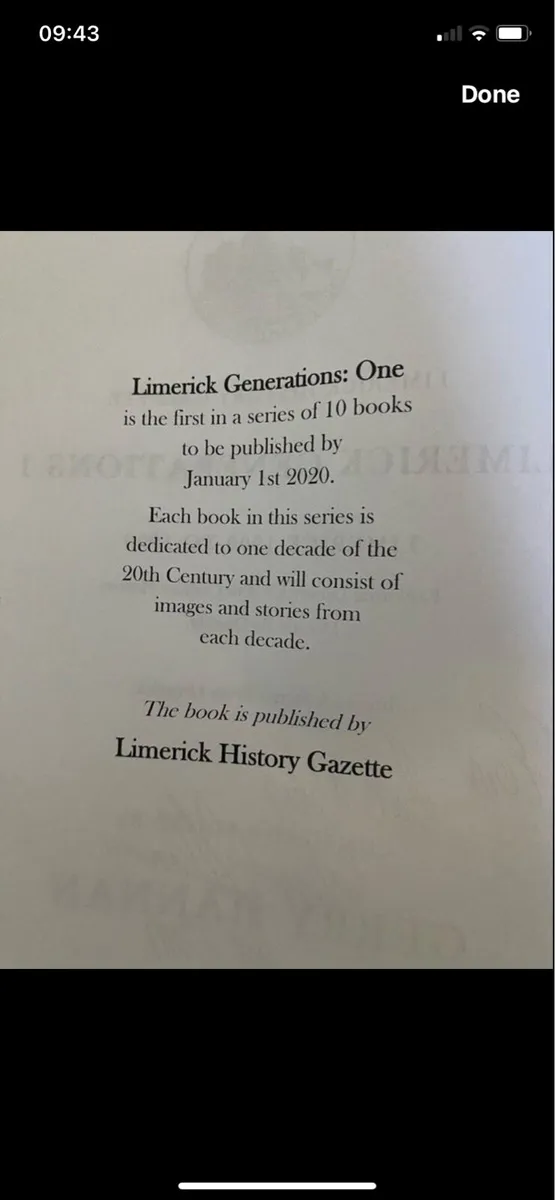 Signed Limerick Generations 1900-1909 - Image 4