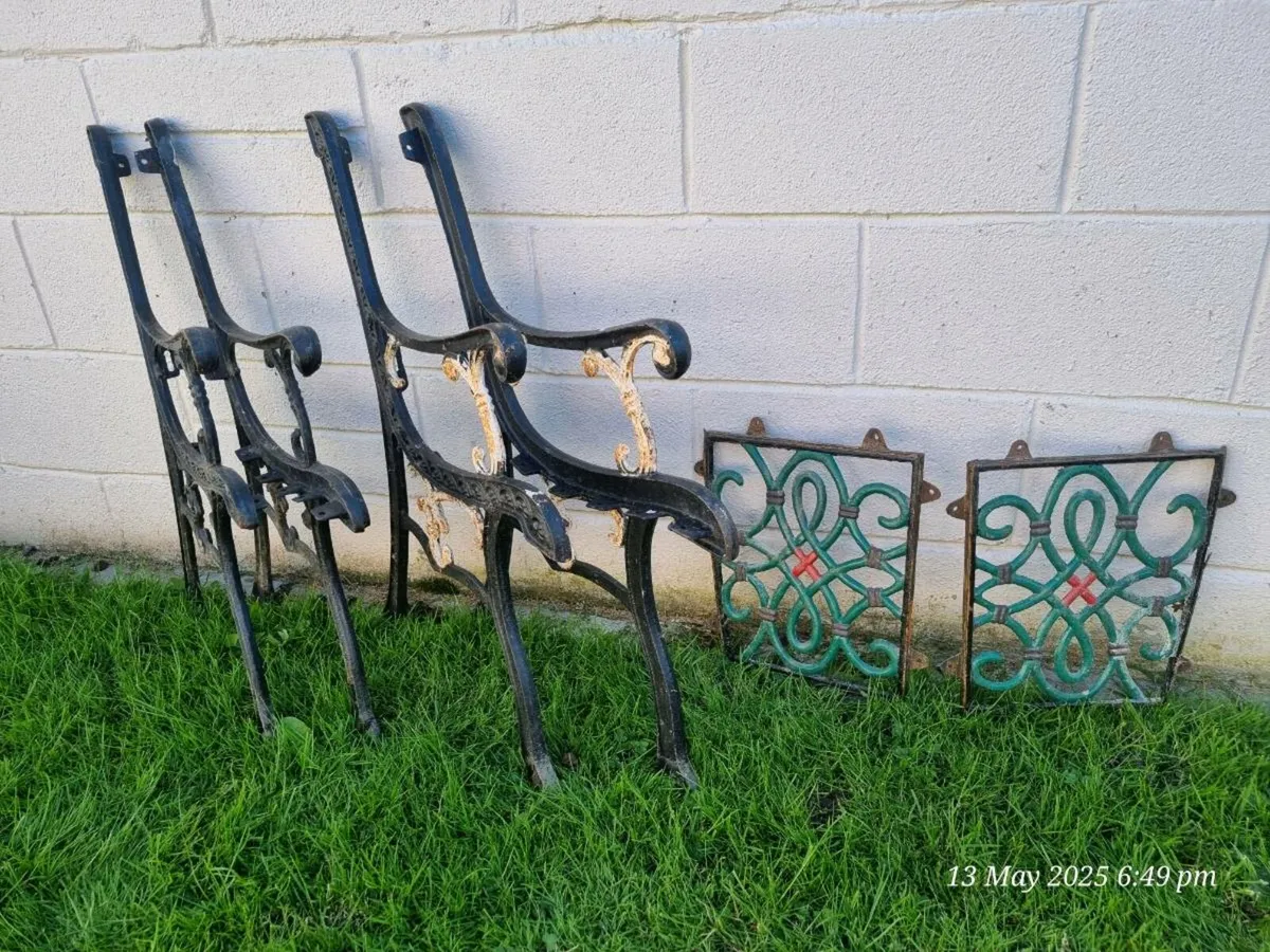 Cast Iron Bench Ends - Image 2
