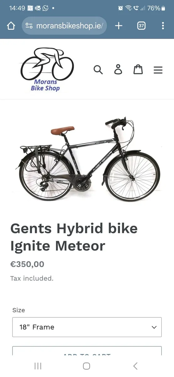 Meteor ignite hybrid bike 21 speed - Image 3