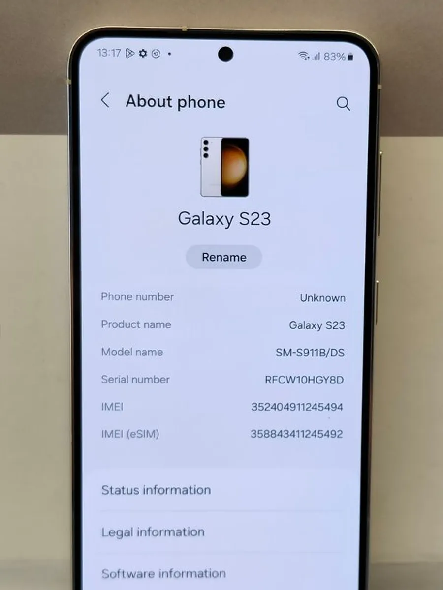 Samsung Galaxy S23 White 128GB/ 8GB RAM Dual Sim Unlocked Smart Phone Excellent - Image 3
