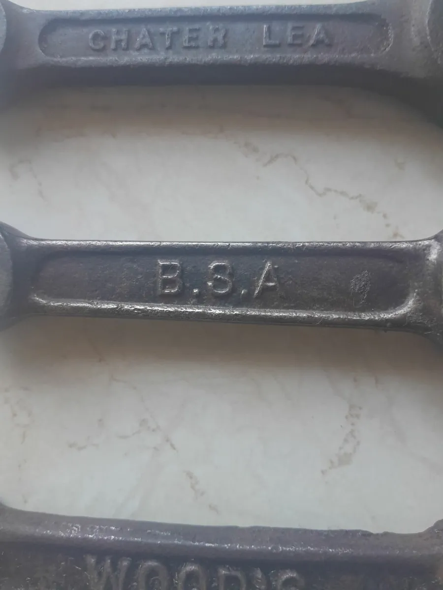 Three vintage spanners - Image 1