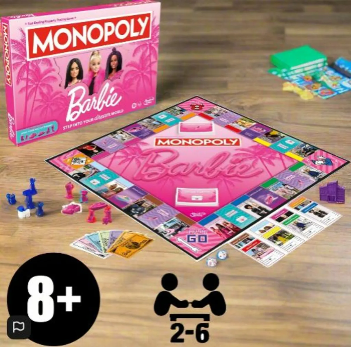 Monopoly: Barbie Edition Kids Board Game - Image 2