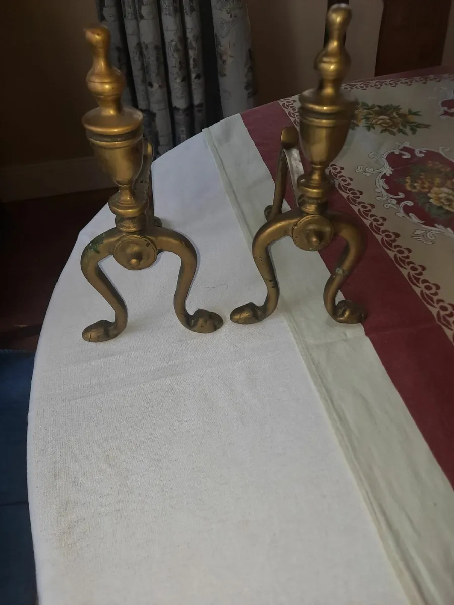 Antique fire dogs - Image 1