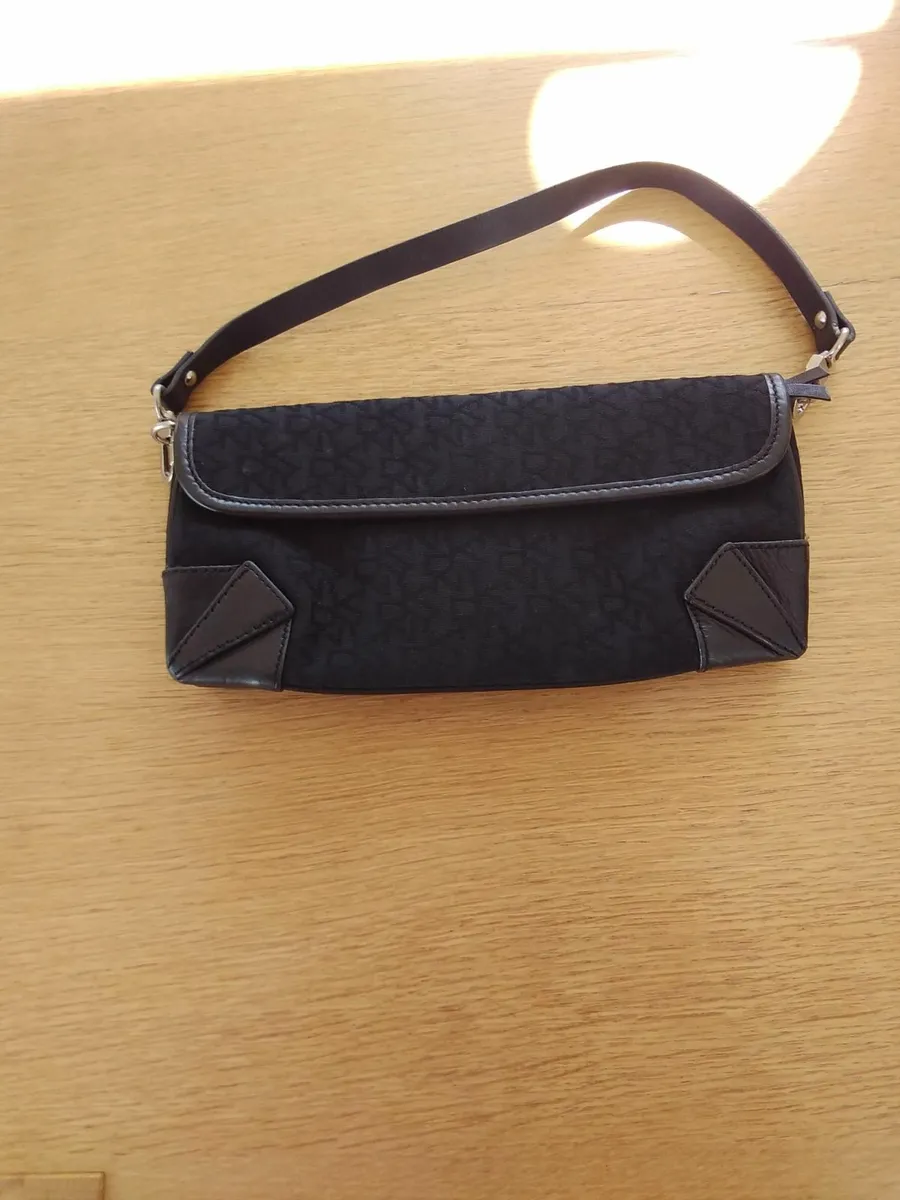 DKNY black clutch bag - Image 1
