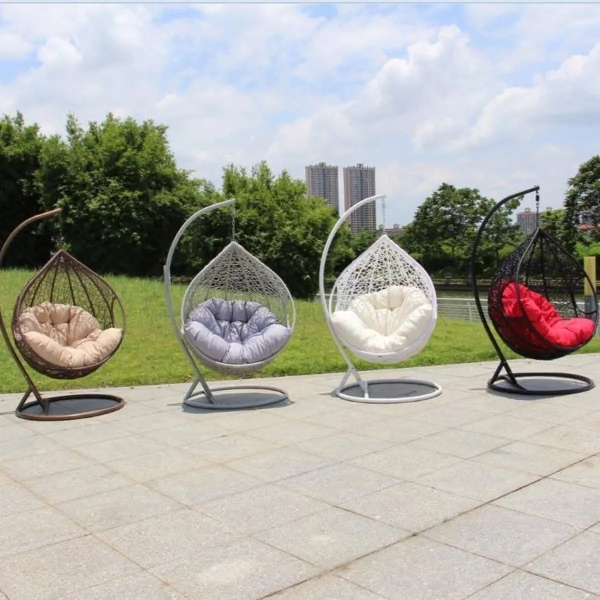 NEW RATTAN HANGING SWING EGG CHAIR - DELIVERY - Image 1