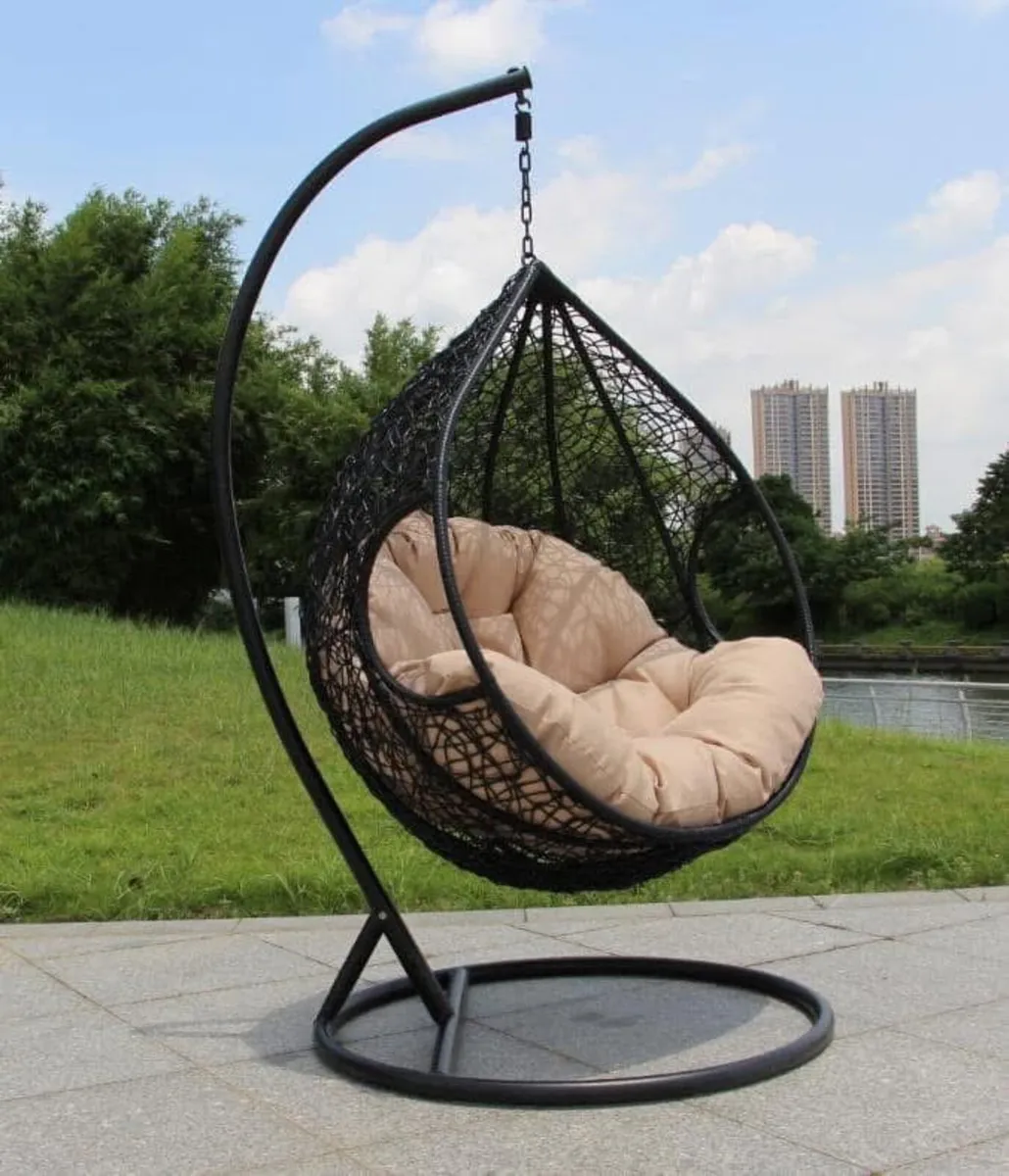 NEW RATTAN HANGING SWING EGG CHAIR - DELIVERY - Image 3