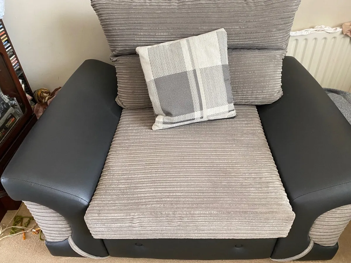 Large Sofa (seats 4) & Matching Chair - Image 1
