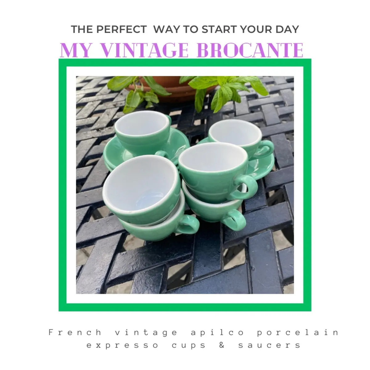 Cups and saucers - Expresso cups - Image 1