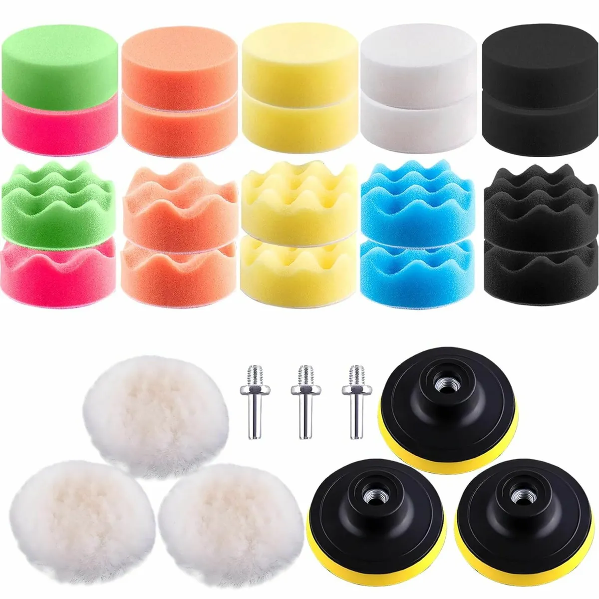 Car Poloshing Pads for Drill 29 Pieces Buffer Poli - Image 1
