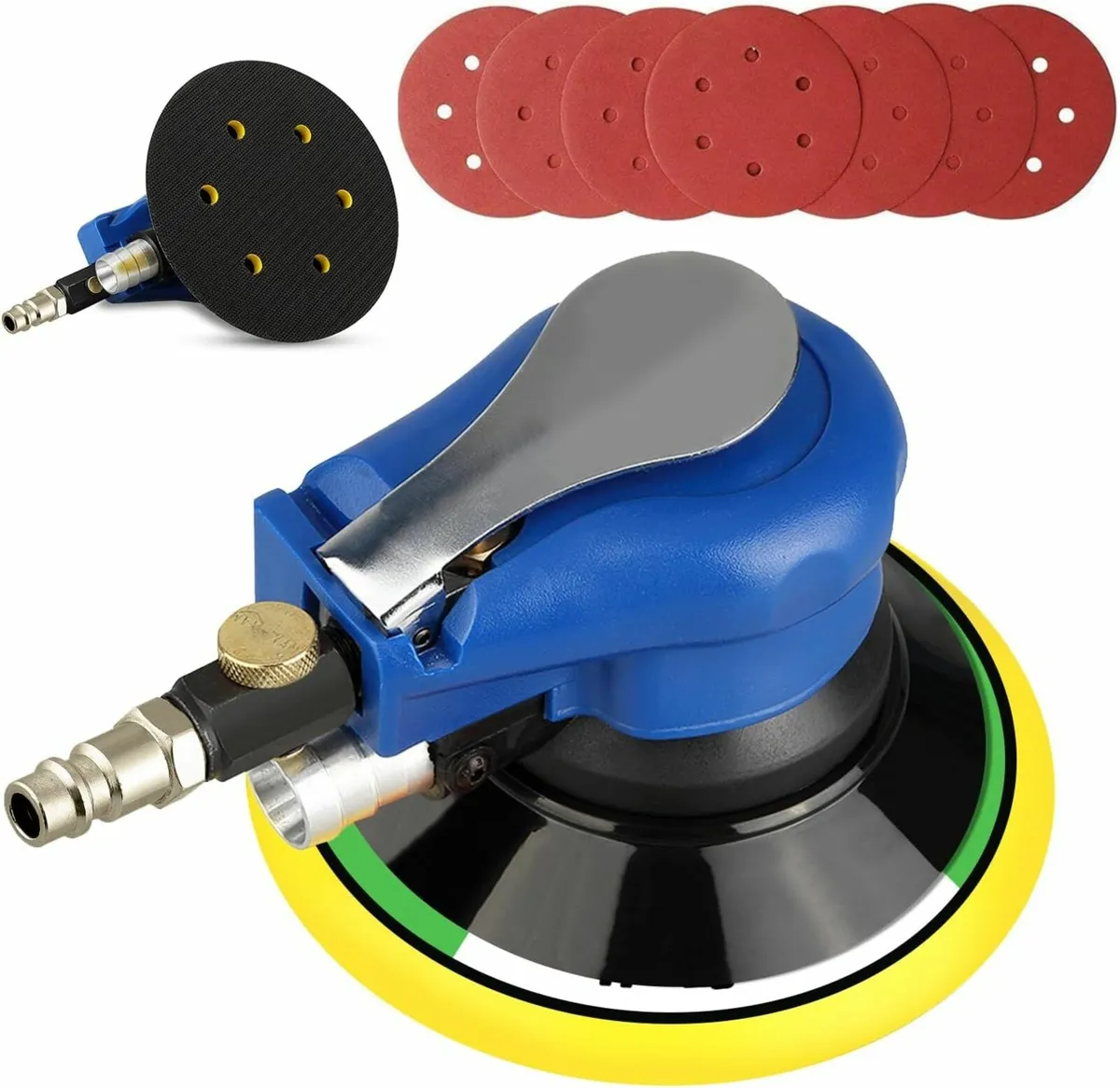6" Air Random Orbital Sander Dual Action Pneumatic
