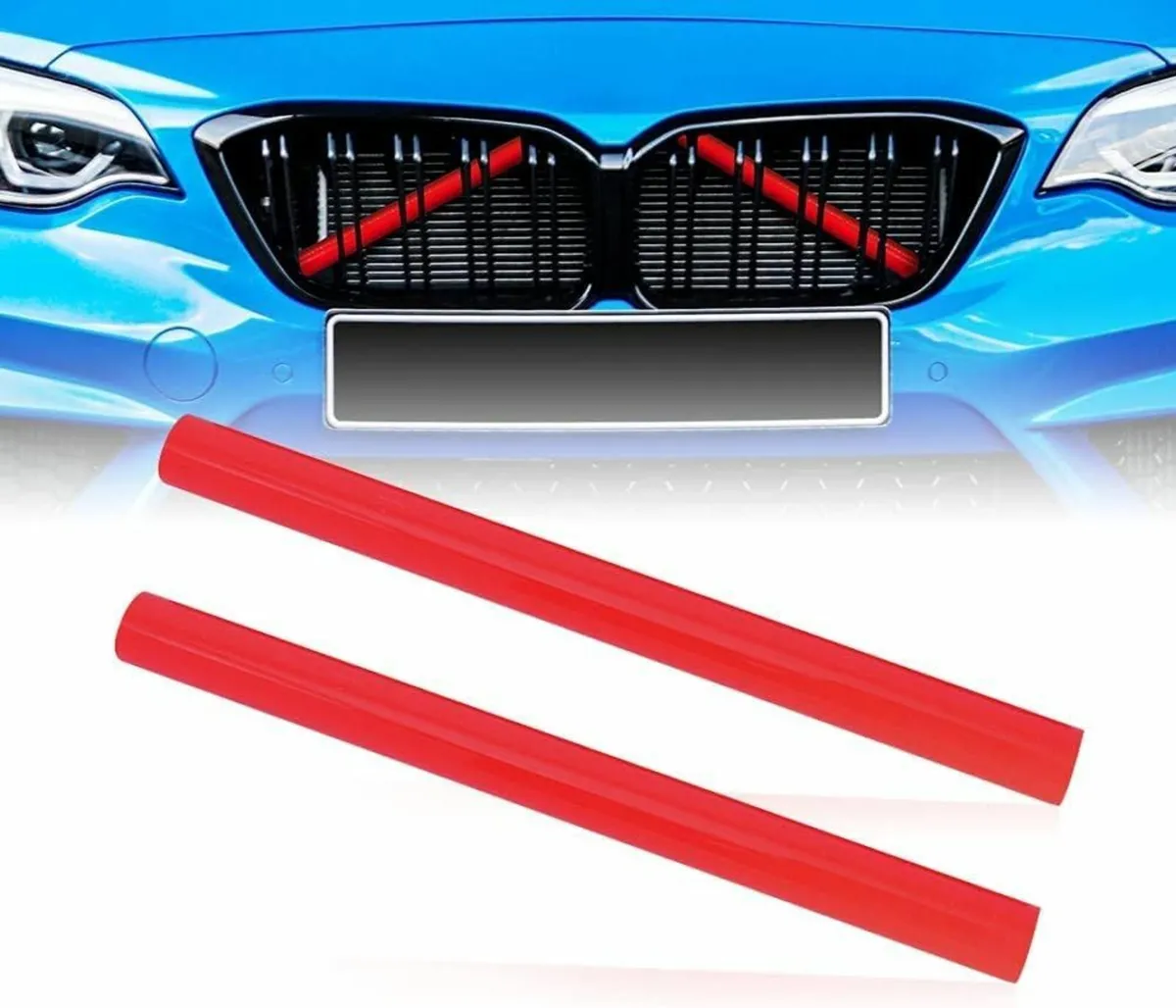 2PCS Grille Insert Trims Stripe for BMW,Front Gril