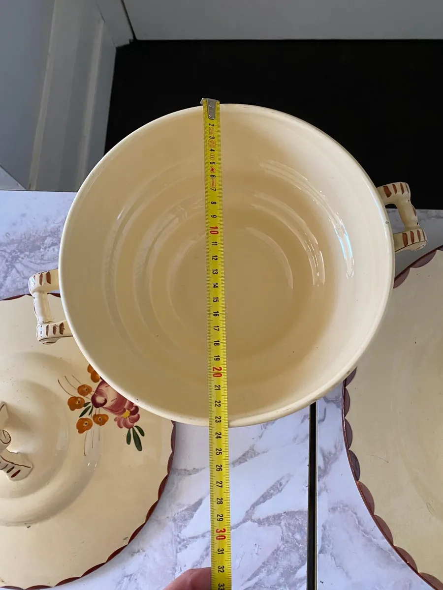 A french vintage Ceramic serving dish & platter - Image 2