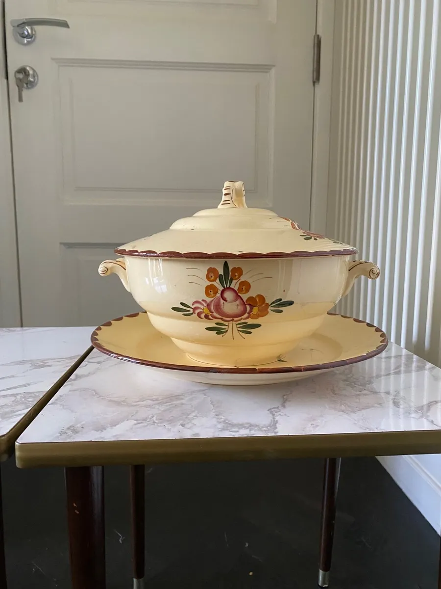 A french vintage Ceramic serving dish & platter - Image 1