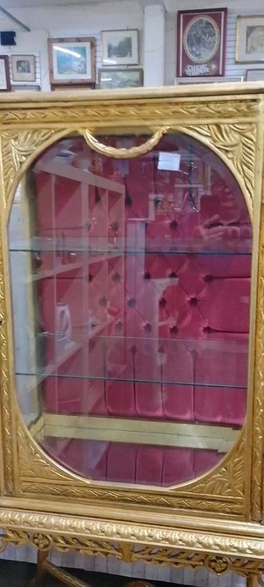 Ornate Baroque Style Gilt Display Cabinet - Image 3