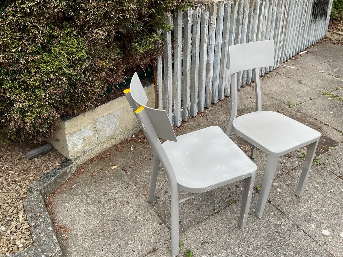 Pair of heavy meatless chairs - Image 1