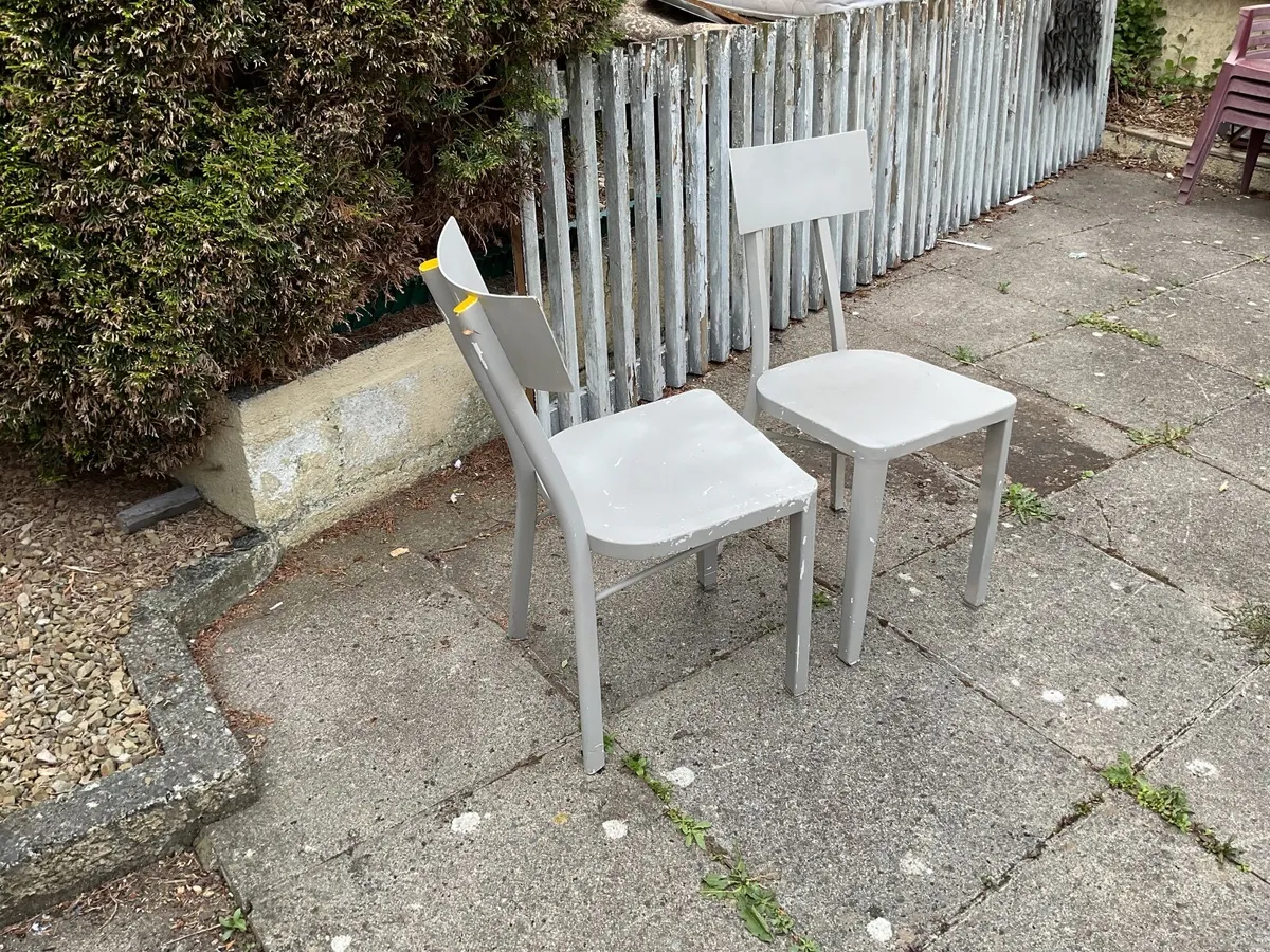Pair of heavy meatless chairs - Image 3