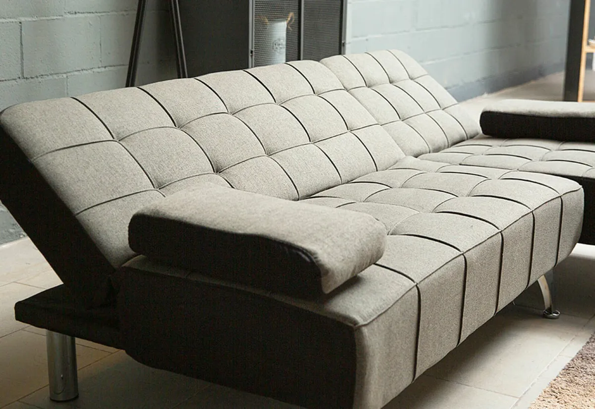 Stylish Black L-Shaped Sofa Bed - Space Saver - Image 4