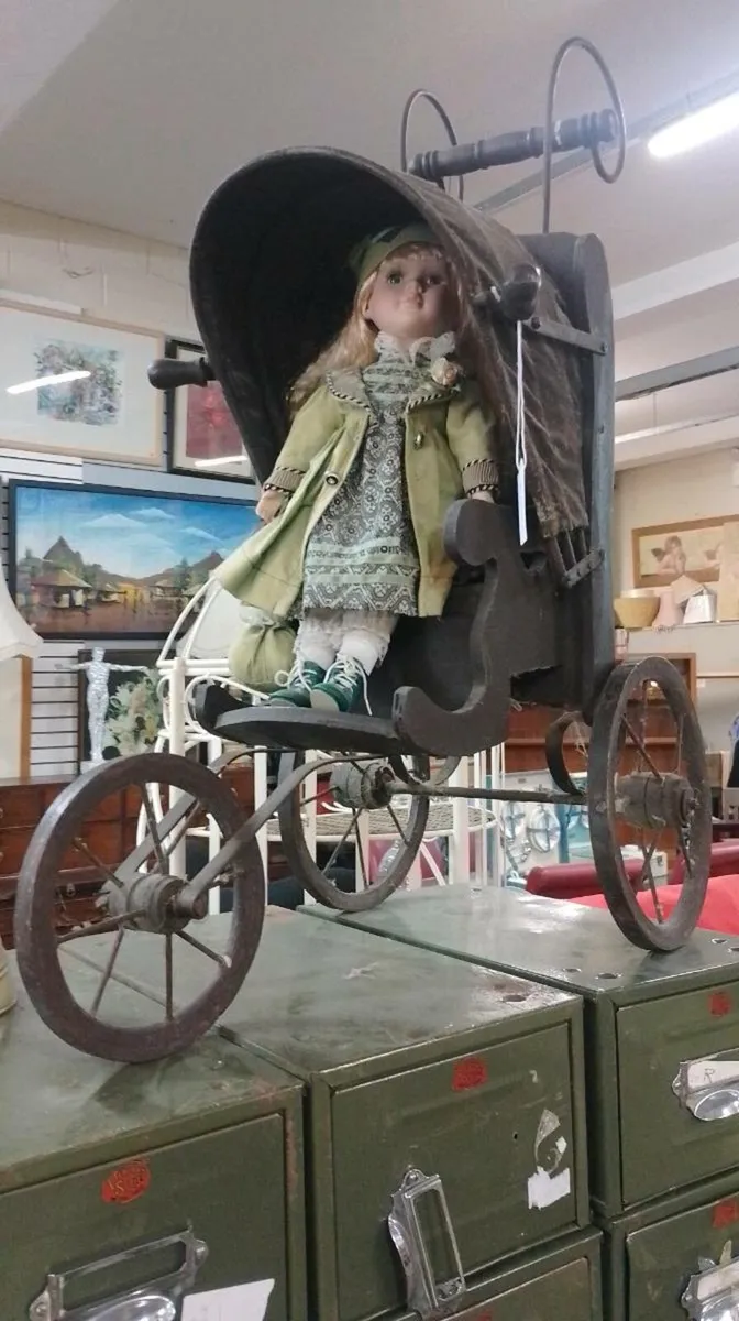 Decorative Victorian Style Doll And Pram - Image 1