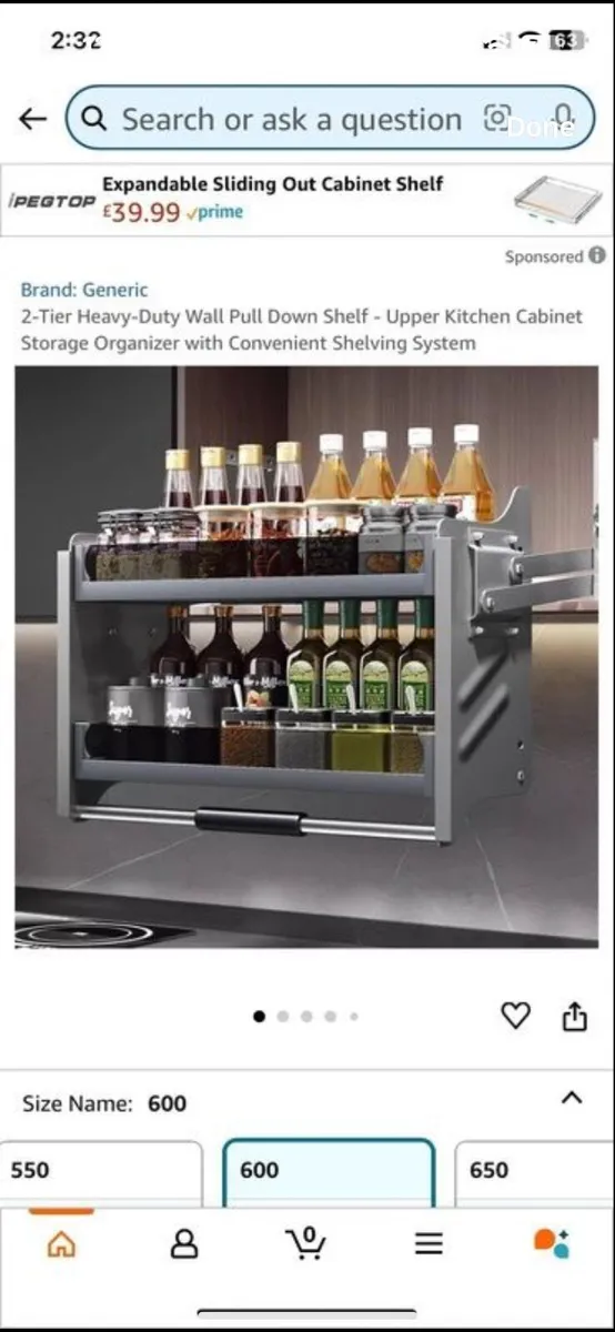 Kitchen pull down shelf - Image 1