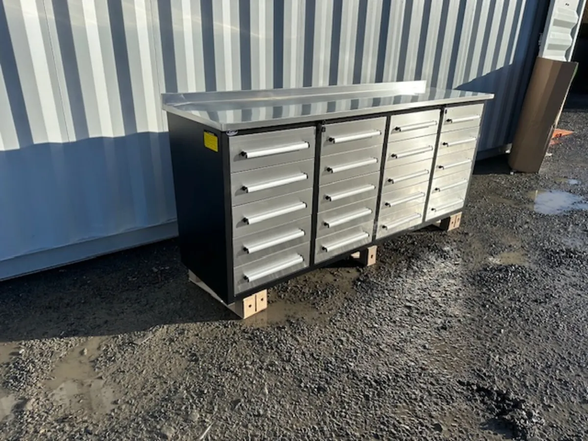 New 7ft 20 Drawer Work Bench **Online Auction** - Image 3