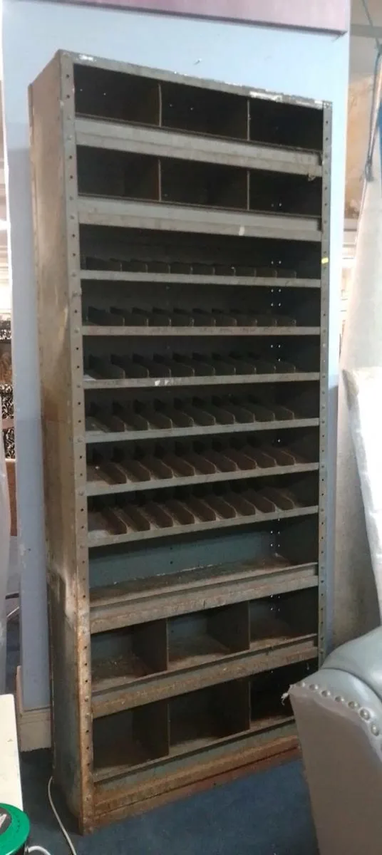 Large Metal Engineers Pigeon Hole Shelves - Image 1