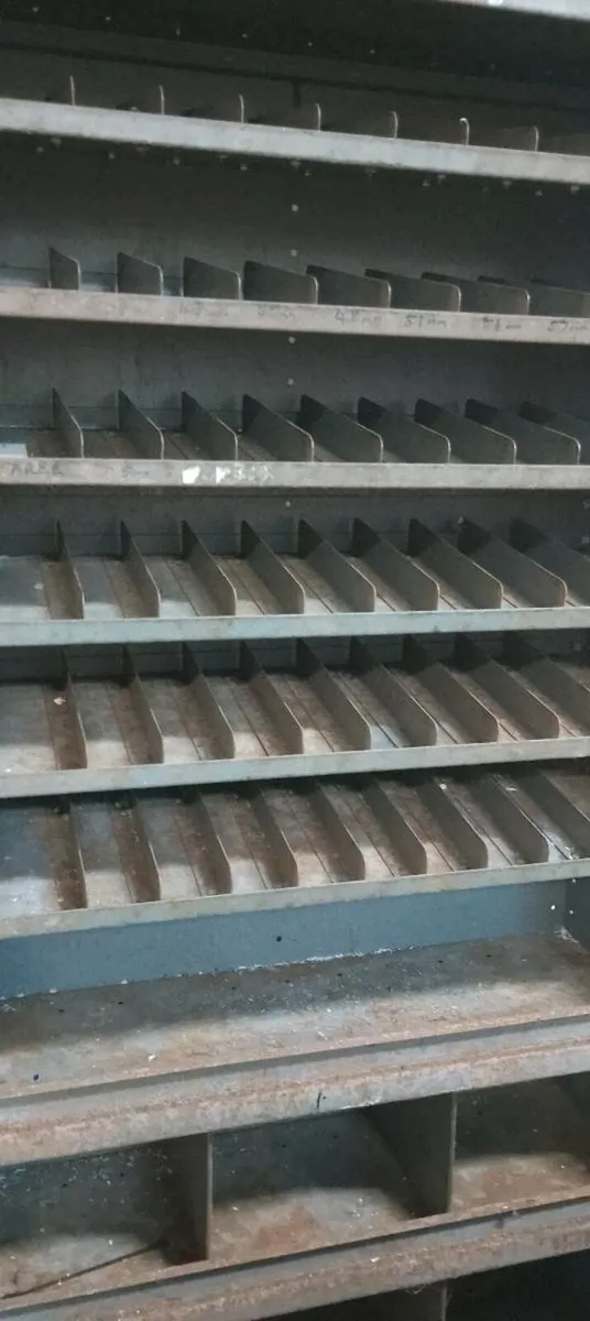 Large Metal Engineers Pigeon Hole Shelves - Image 2