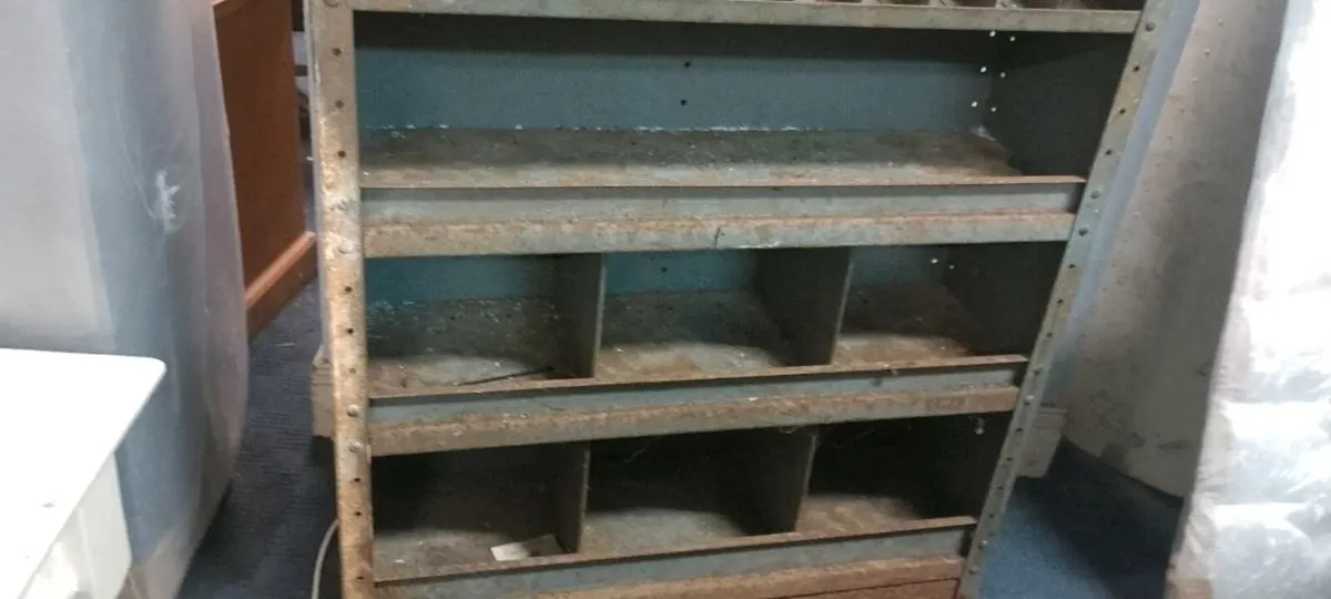 Large Metal Engineers Pigeon Hole Shelves - Image 3