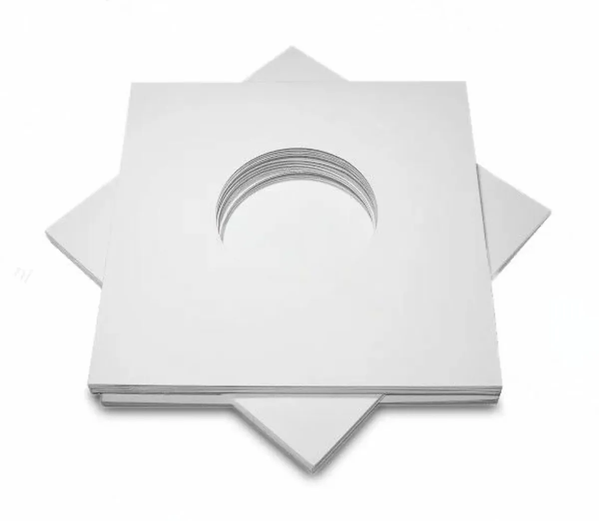 7" White Disco bags Replacement Thick Card Covers - Image 1