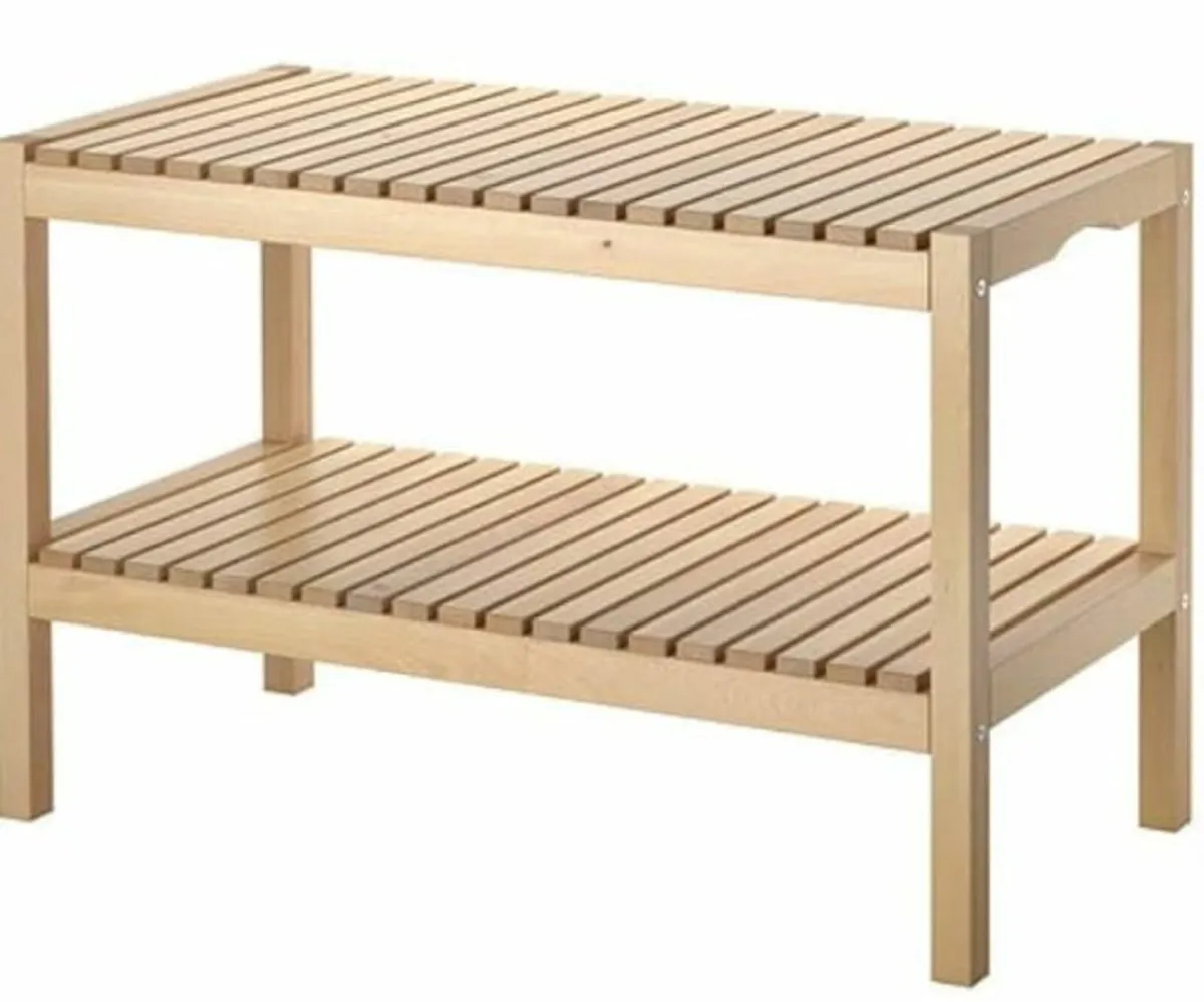 Bench for bathroom or as shoe rack
