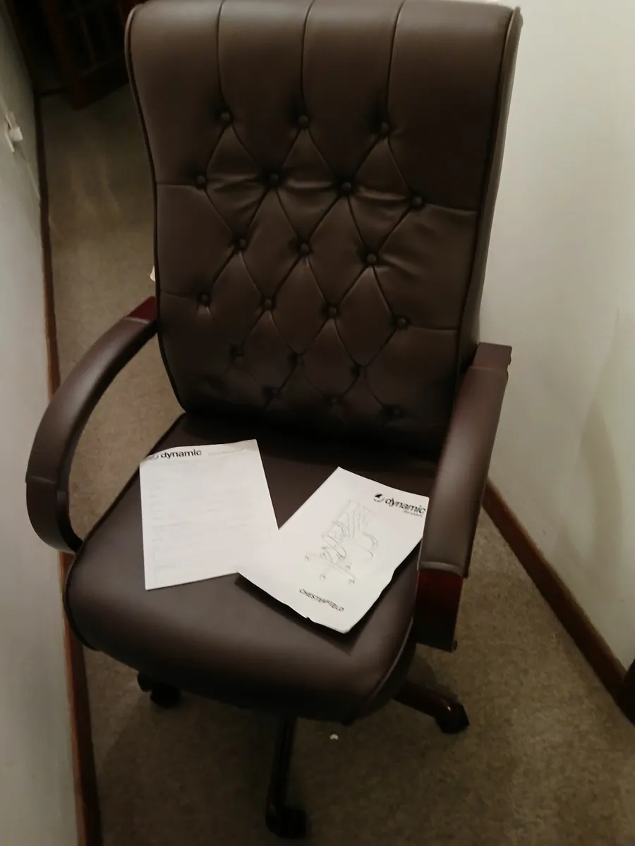 Office chairs new....chesterfeild  lot of (4).. - Image 2