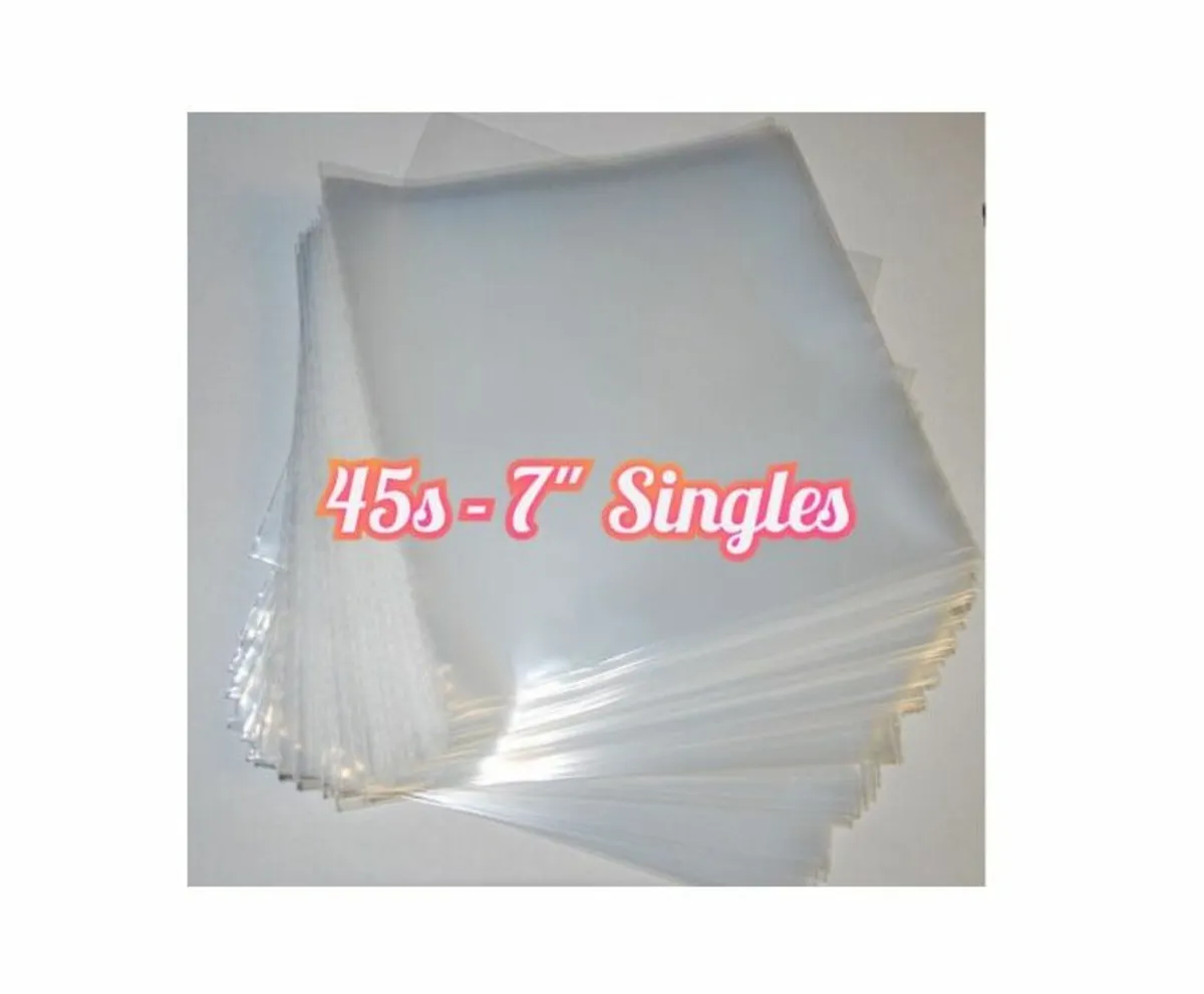 7" Vinyl Record Single Plastic Cover Outer Sleeves - Image 1