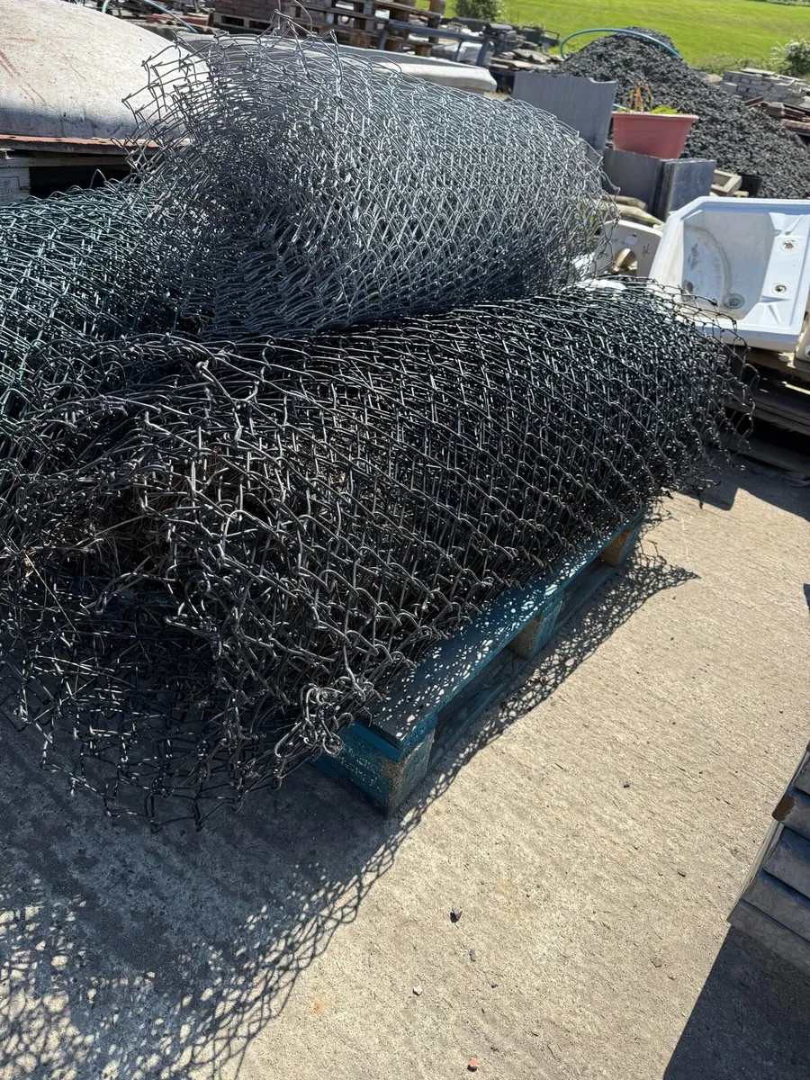 3 rolls of chain link wire fencing - Image 2