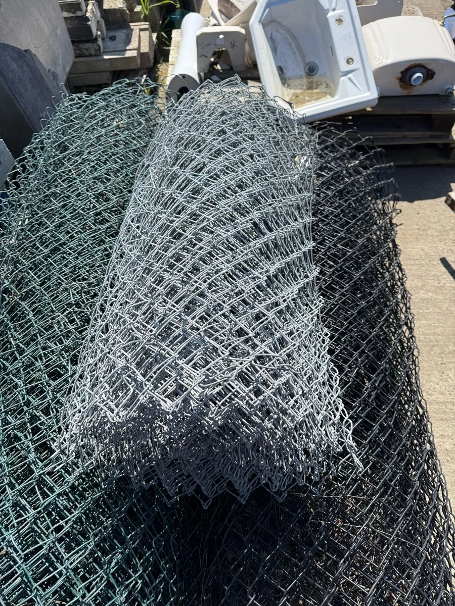 3 rolls of chain link wire fencing - Image 3
