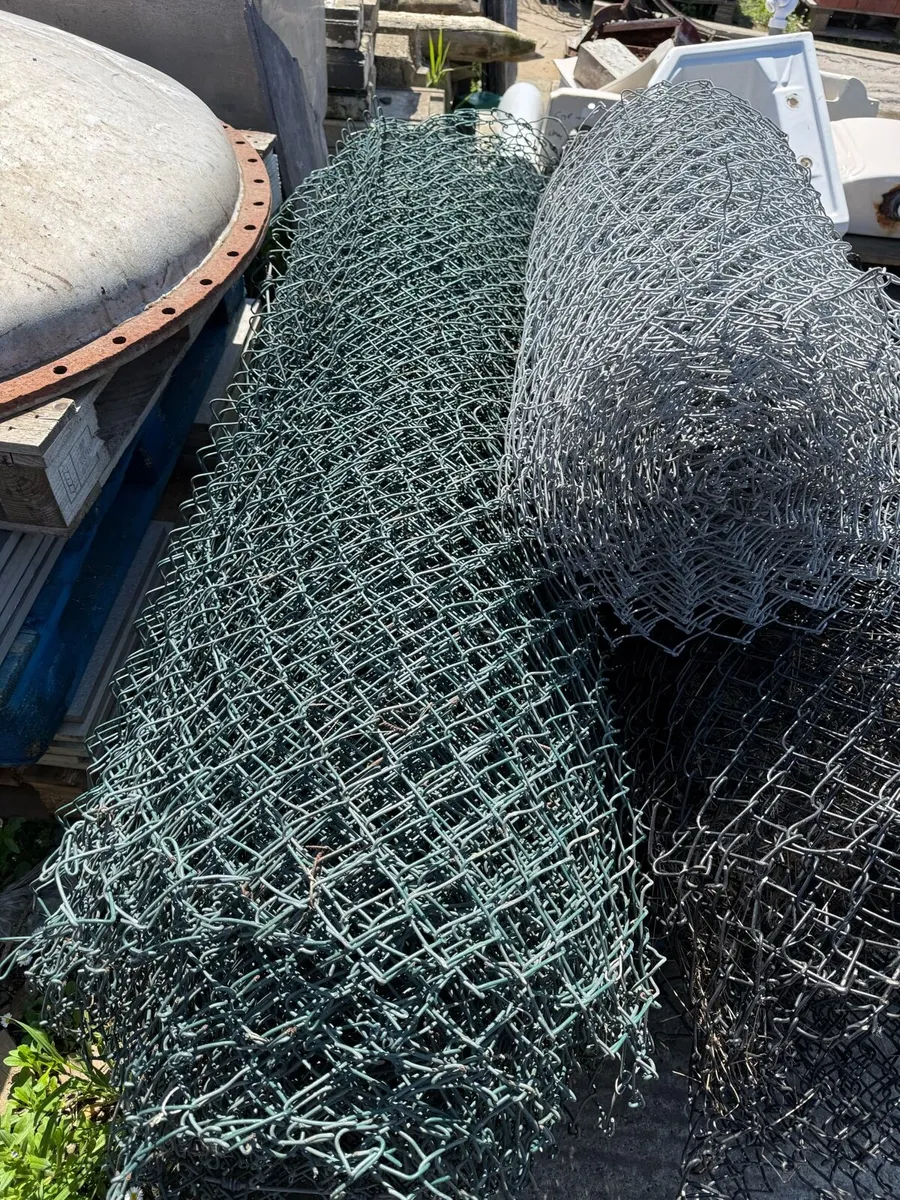 3 rolls of chain link wire fencing - Image 4