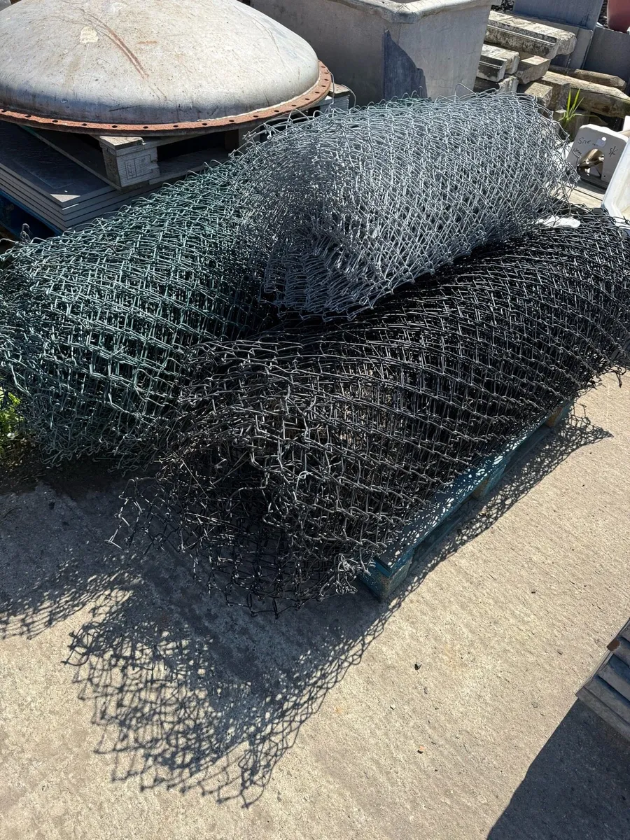 3 rolls of chain link wire fencing - Image 1