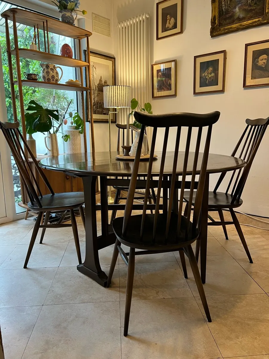 Mid century Ercol table and chairs - Image 1