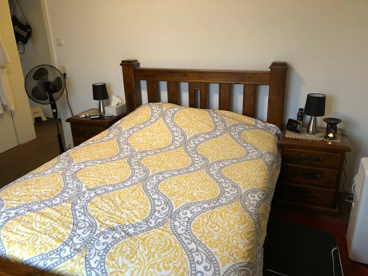Bedroom set: Bed w/ Mattress, Bedside table, Chest - Image 2