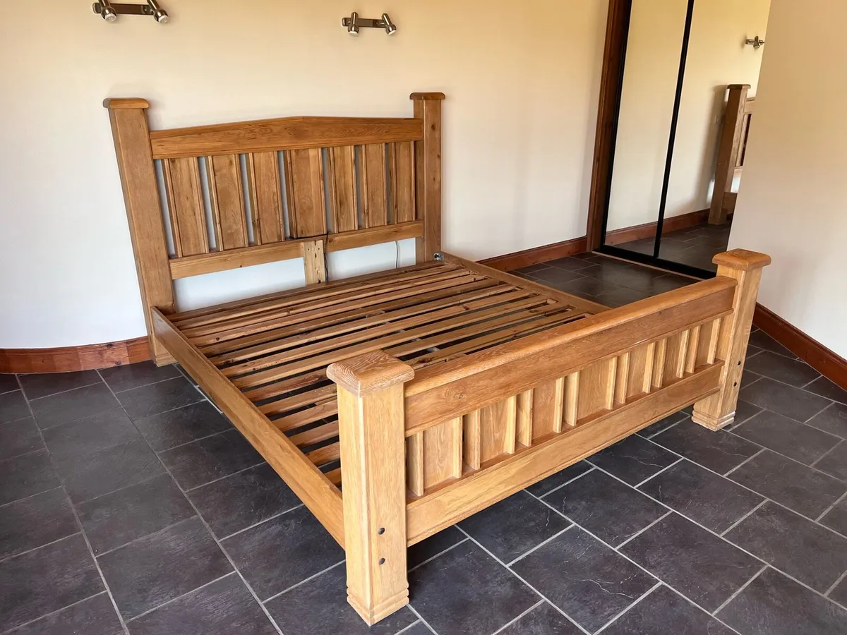 Superking bed frame solid oak