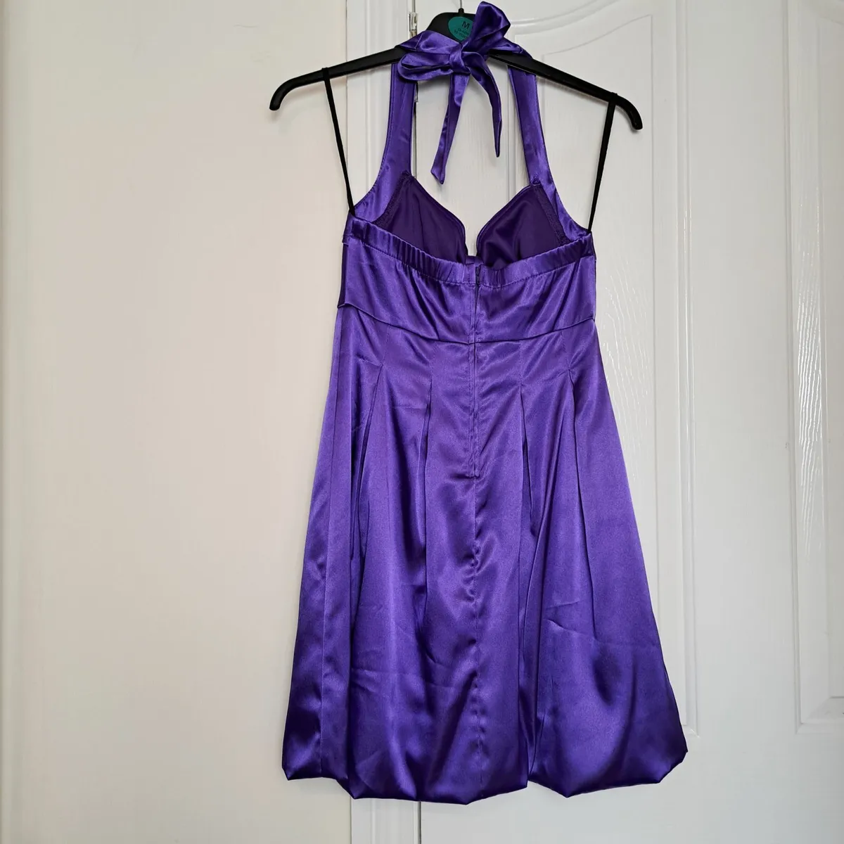 Y2K Babydoll Purple Mini Satin Dress 6UK Ruby Fox - Image 3