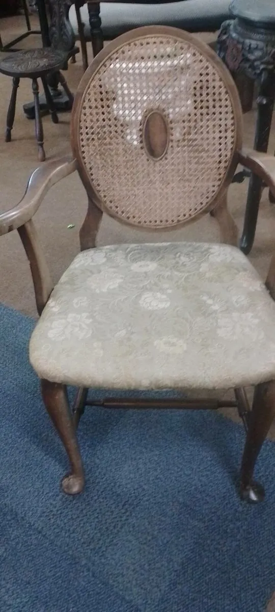 Pair Of Decorative Edwardian Hall Chairs - Image 2