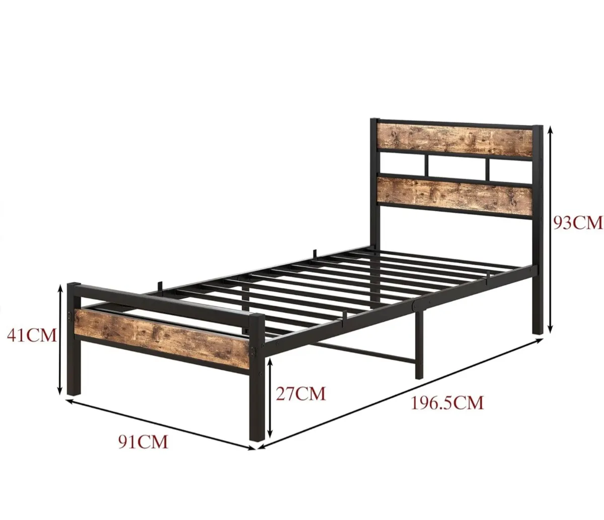 Single Bed Frame with Storage - Image 2