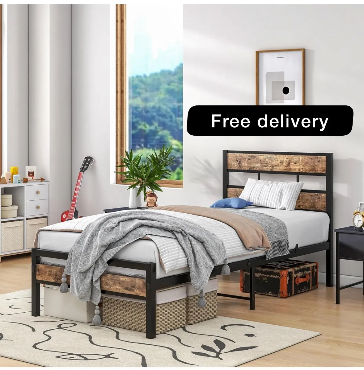 Single Bed Frame with Storage - Image 1