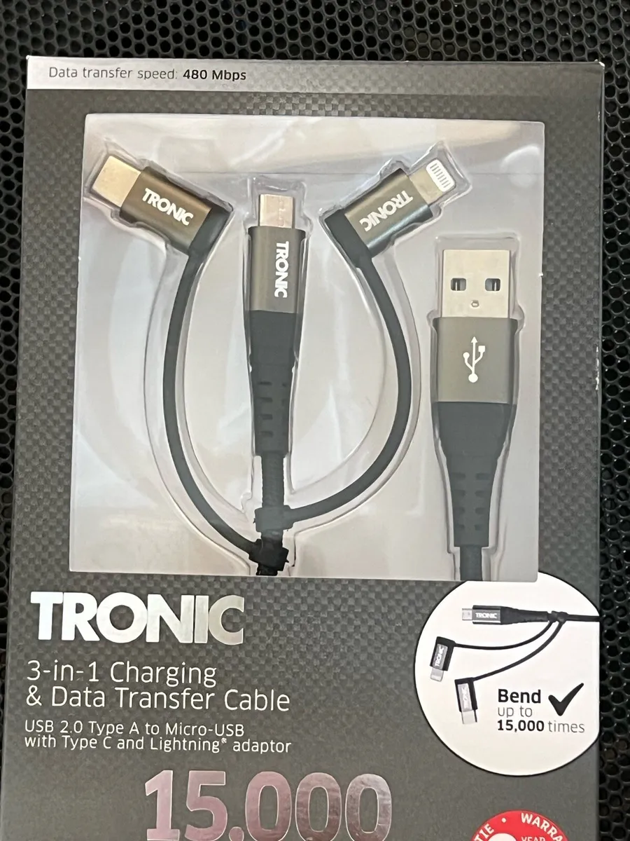 3-in-1 data and charging cable type A to micro &C - Image 3