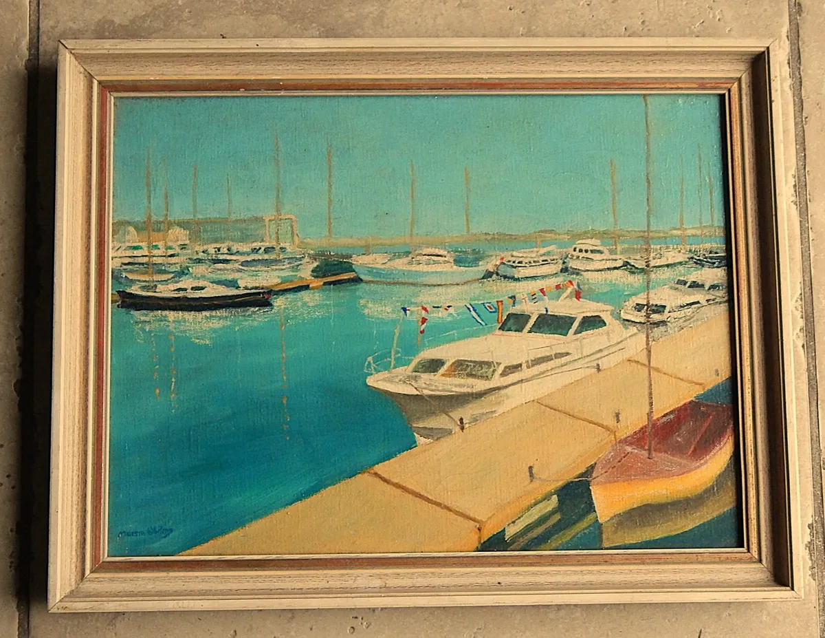 Signed Vintage Oil on Canvas Painting of Ramsgate - Image 1
