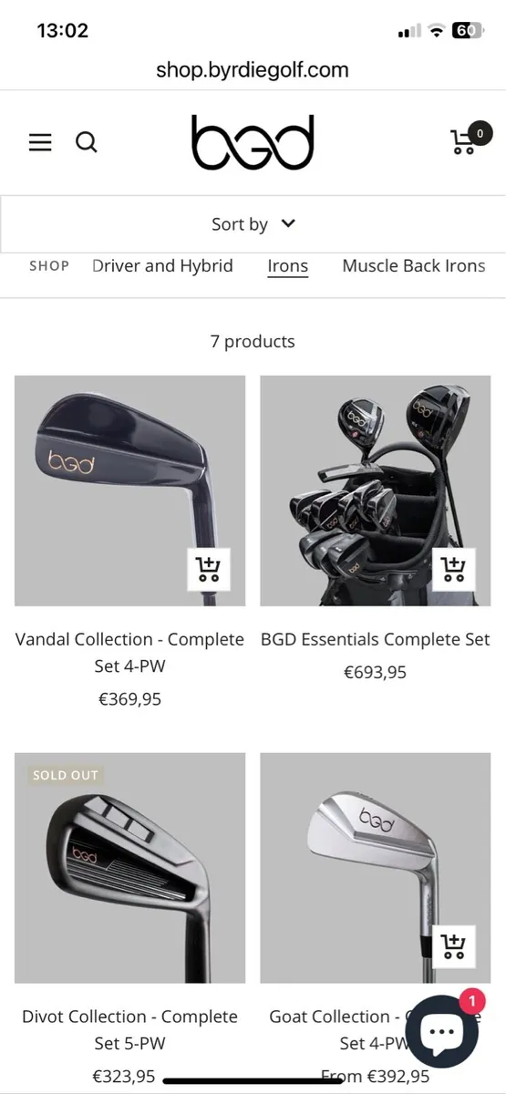 BGD Byrdie golf irons set - Image 3