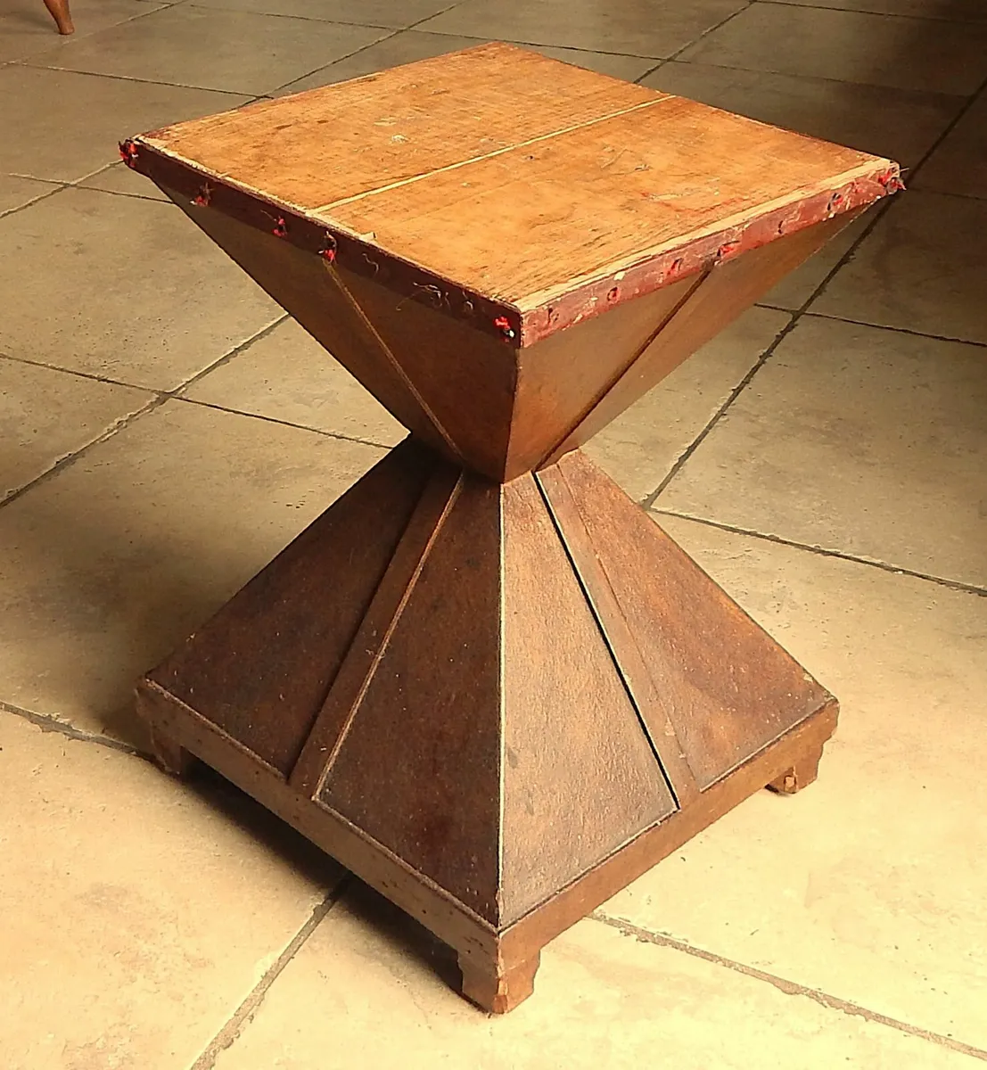 Vintage Wooden Stool/Side Table - Image 2