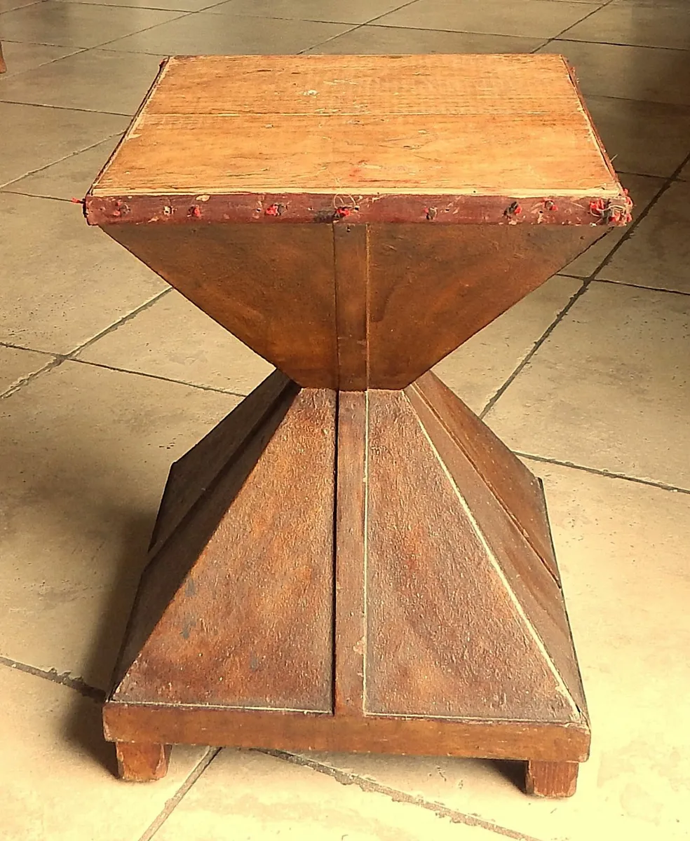 Vintage Wooden Stool/Side Table - Image 3