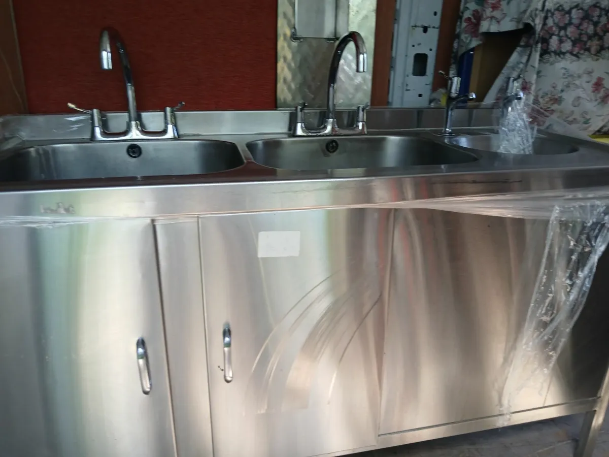 Stainless steel cabbinet ....(3)sinks unit  delive - Image 3