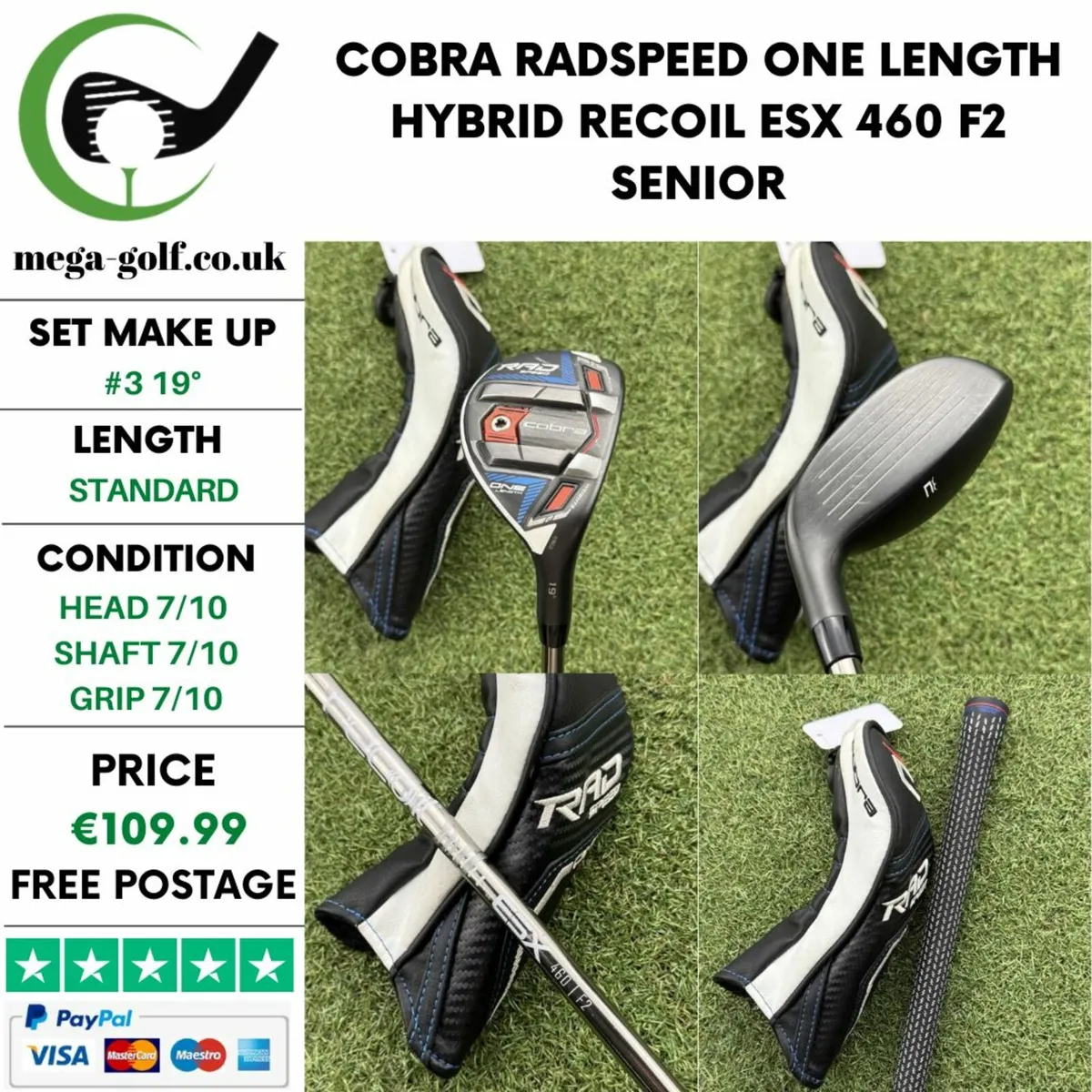 COBRA RADSPEED ONE LENGTH HYBRID / #3 19° / SENIOR - Image 1