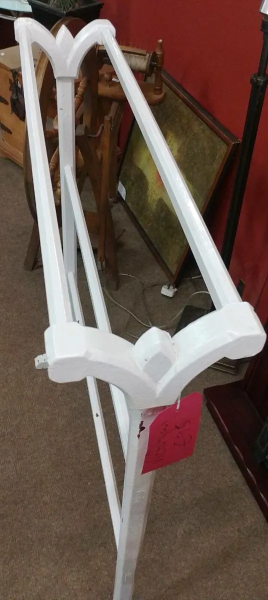 Painted Victorian Pine Towel Rail - Image 2